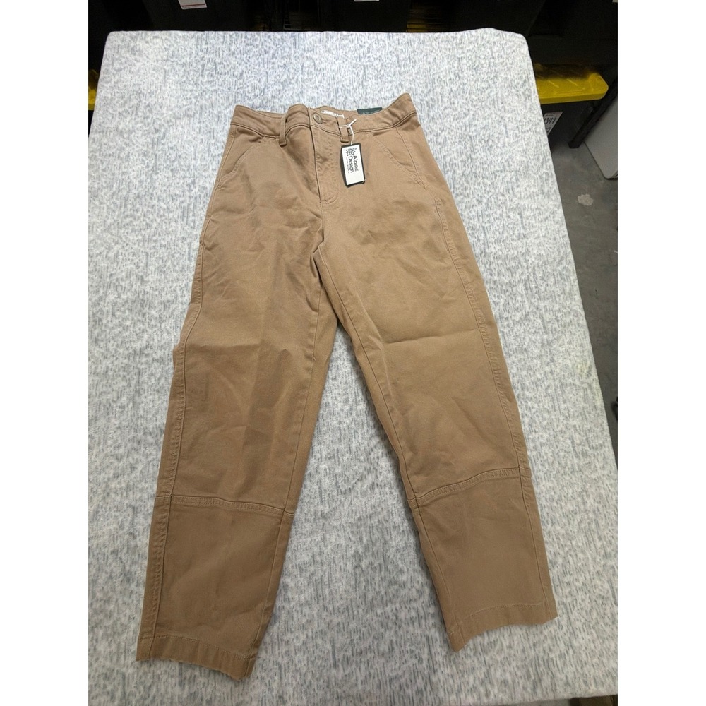 Alpine Design Sahara Sand Barrel Pant Women 4 High Rise Relaxed Cropped ADW24905